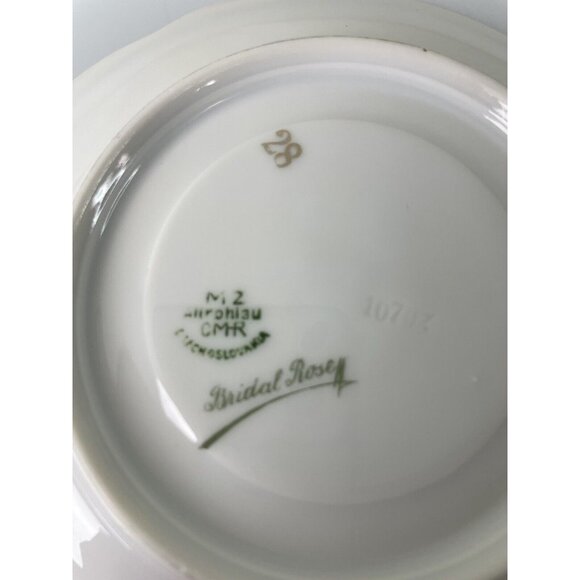 MZ Altrohlau CMR Czechoslovakia Bridal Rose Pattern Teacup & Saucer Set, Vintage - Picture 12 of 12